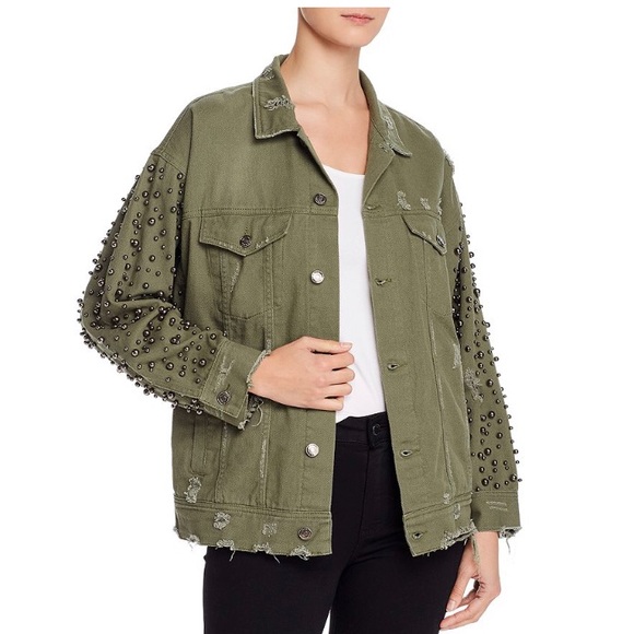 sunset & spring embellished denim jacket